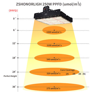 Lampu Tumbuh LED T5 250W Spektrum Penuh dengan Manajemen Termal Pasif untuk Tanaman Dalam Ruangan
