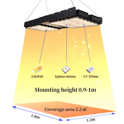 500W Full Spectrum LED Grow Light dengan E27 Base untuk tanaman dalam ruangan dan penggunaan komersial