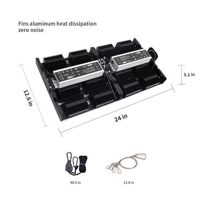 Lampu Tumbuh LED 500W dengan Pembacaan PPFD dan Spektrum Penuh untuk Tanaman Dalam Ruangan