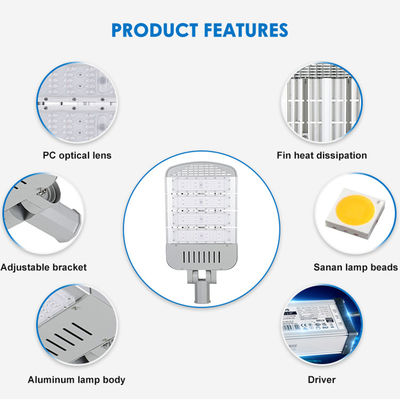 IP65 Waterproof SMD3030 LED Street Light dengan Efisiensi 130-140lm/w untuk Pencahayaan Luar dan Jalan Raya