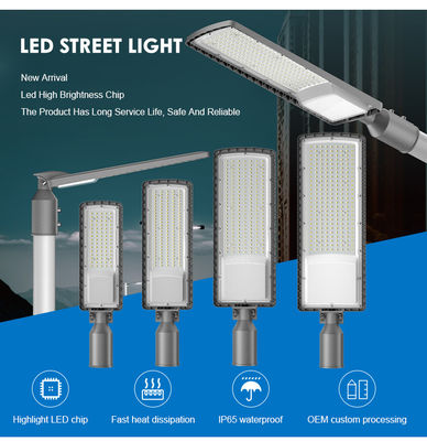 Lampu jalan LED yang dapat disesuaikan 50W hingga 200W IP66 Waterproof dengan Teknologi SMD LED untuk Pencahayaan Jalan Raya dan Taman