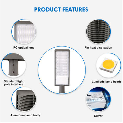 Lampu Jalan Aluminium Die-Casting Tahan Air IP66 Luar Ruangan LED SMD2835