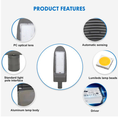 SMD 3030 IP66 3000K hingga 6500K High Lumens Led Street Light Untuk Parkir, Jalan Raya