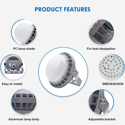 Lampu Platform Led Anti Ledakan 50w 100w 150w untuk Industri Higbay, Bengkel, Pom Bensin, Pabrik