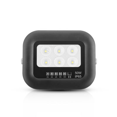 50 Watt LED Lampu Surya IP65 All-Black Monocrystalline Silicon Panel Surya
