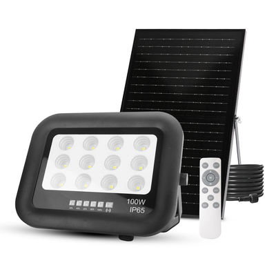 Lampu Sorot Surya Kaca Tempered ABS IP65 Taman Luar Ruangan 100w Lampu Sorot Surya LED
