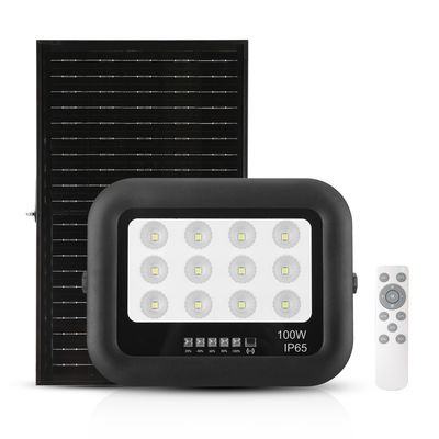 Lampu Sorot Surya Kaca Tempered ABS IP65 Taman Luar Ruangan 100w Lampu Sorot Surya LED