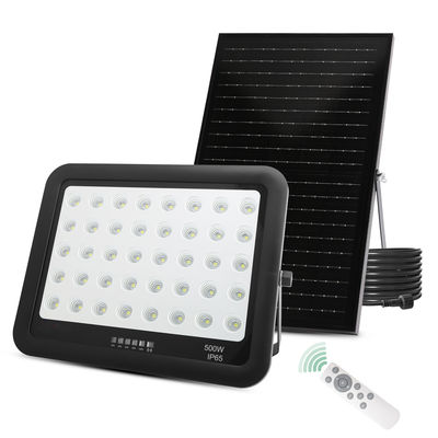 Hitam ABS Lampu Surya Remote Control 50w 100w 200w 300w 400w 500w Led Lampu Solar Banjir