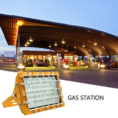 Lampu Led Tahan Ledakan Kaca Tempered Aluminium Terminal Pelabuhan Stasiun Gas Ip65