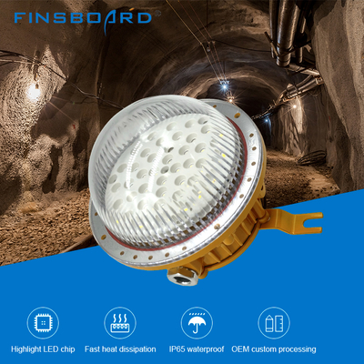 Lampu High Bay Ip65 Aluminium Kaca Tempered Pabrik Lampu Led Anti Ledakan