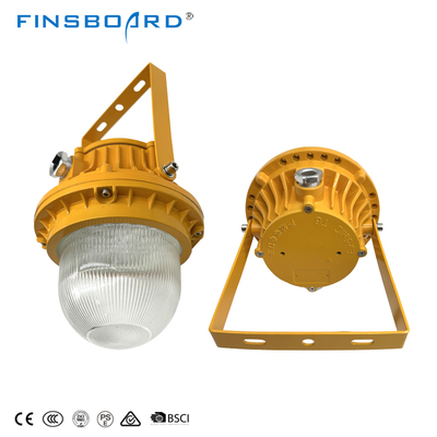 Lampu Tahan Ledakan Atex Kaca Tempered Aluminium untuk Bengkel Pom Bensin