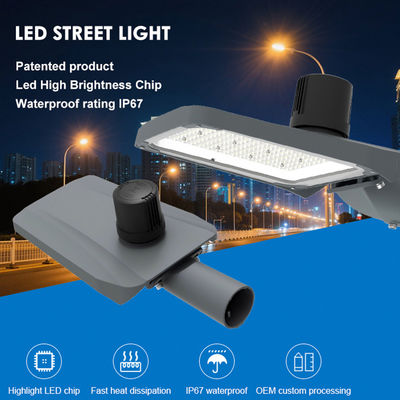 Lampu Jalan LED Aluminium Die-Cast IP67 Tahan Air dengan Rentang Daya 50W-300W untuk Penerangan Jalan Raya