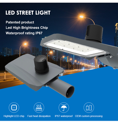 Lampu Jalan LED Pengemudi yang Dapat Dilepas Baru untuk Jalan Luar Ruangan Aluminium 50w 100w 150w 200w
