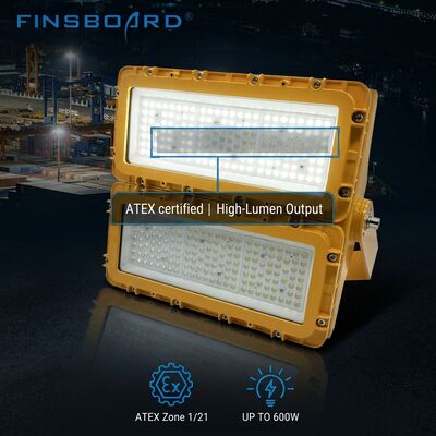 300W Led Lampu Banjir Proof Led Lampu Banjir ATEX Zona 39000lm IP66 Die-Cast Aluminium