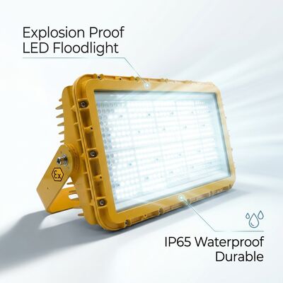 Lampu Banjir LED Tahan Ledakan 600W IECEx Compact High-Density Marine Offshore 72000lm IP67 Paduan Aluminium Bebas Tembaga
