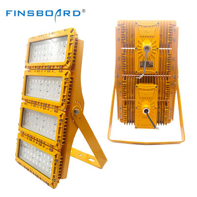 600W LED Tahan Ledakan Lampu Banjir DC Tenaga Surya Tegangan Rendah Off-Grid Pipa Kepala Sumur Jarak Jauh IP66 Die-Cast Aluminium ADC12