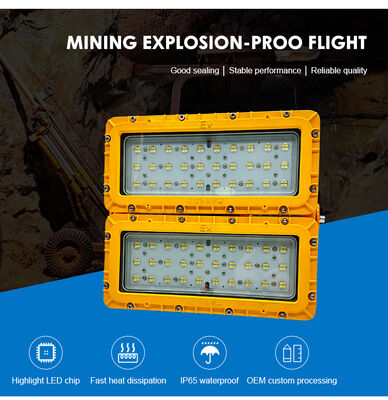 Lampu Banjir Tahan Ledakan LED 600W Tiang Boom 60° Halaman Tiang Tinggi Pencahayaan ATEX IIB T6 IP65 RFEPL8280