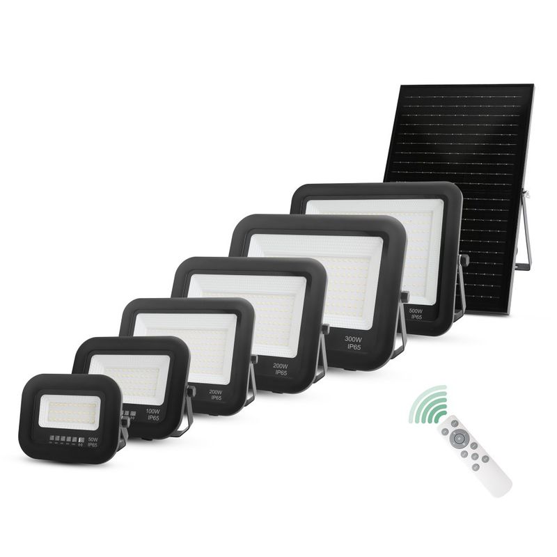 Lampu Halaman Surya Luar Ruangan Lumen Tinggi IP65 Kontrol Aluminium Lampu Sorot Led Surya