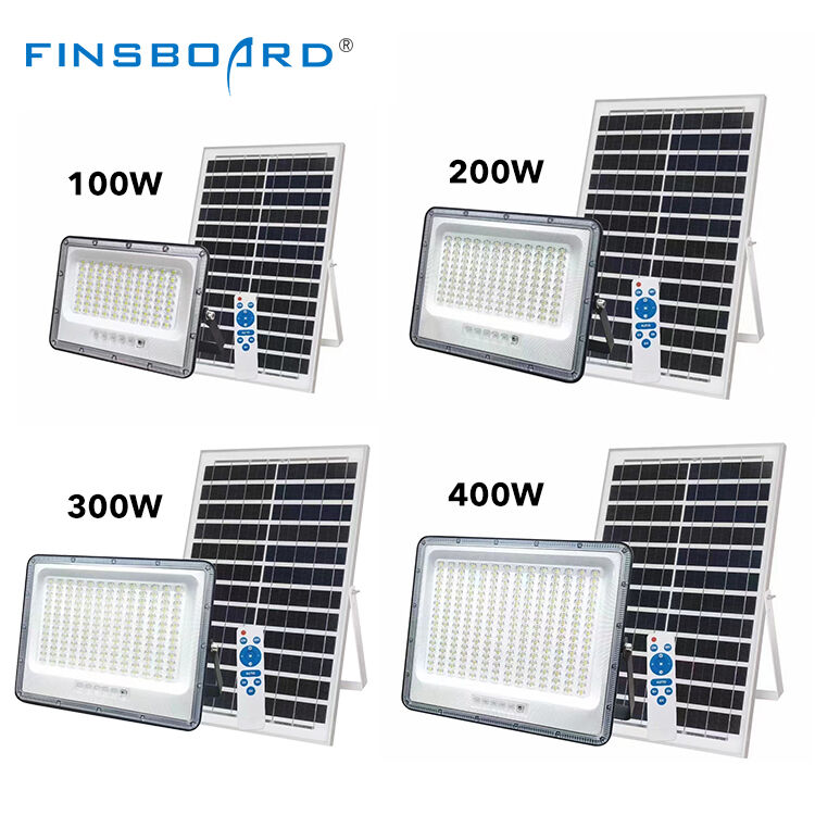 Desain Baru Remote Control Outdoor Waterproof Ip65 Led Flood Lamp 100w 200w 300w 400w Lampu Banjir Surya