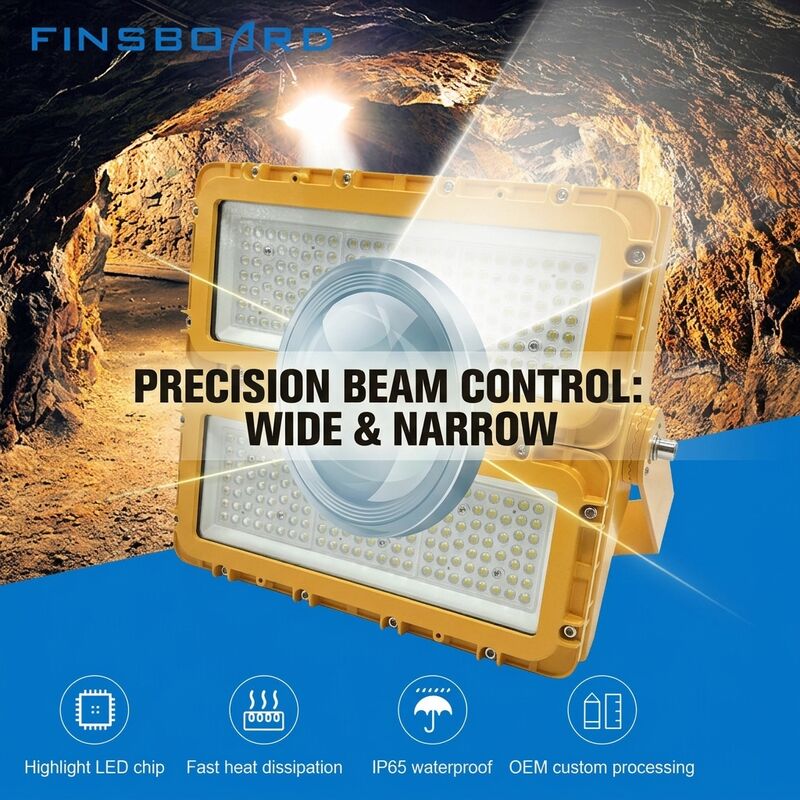 Lampu Banjir LED Tahan Ledakan 300W Zona IECEx 1 Zona 2 Area Berbahaya 39000lm IP66 Die-Cast Aluminium ADC12