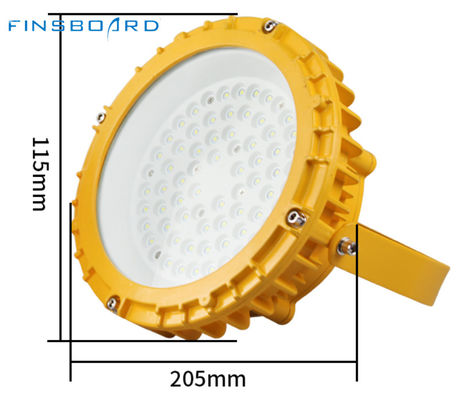 Lampu LED Tahan Ledakan dengan Pelindung Kaca Cembung Tahan Air IP66 WF2