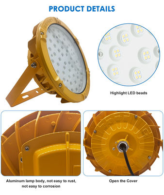 Lokasi Berbahaya Ip65 Stasiun Bensin Highbay Light LED Lampu Buktinya Led