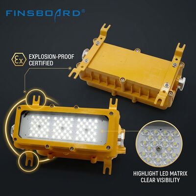 IP65 Tahan Cuaca 600W LED Lampu Tahan Ledakan LUMILEDS LM-80 ATEX Ex Db Mb IIb T6 -40C/60C Perlengkapan Area Berbahaya